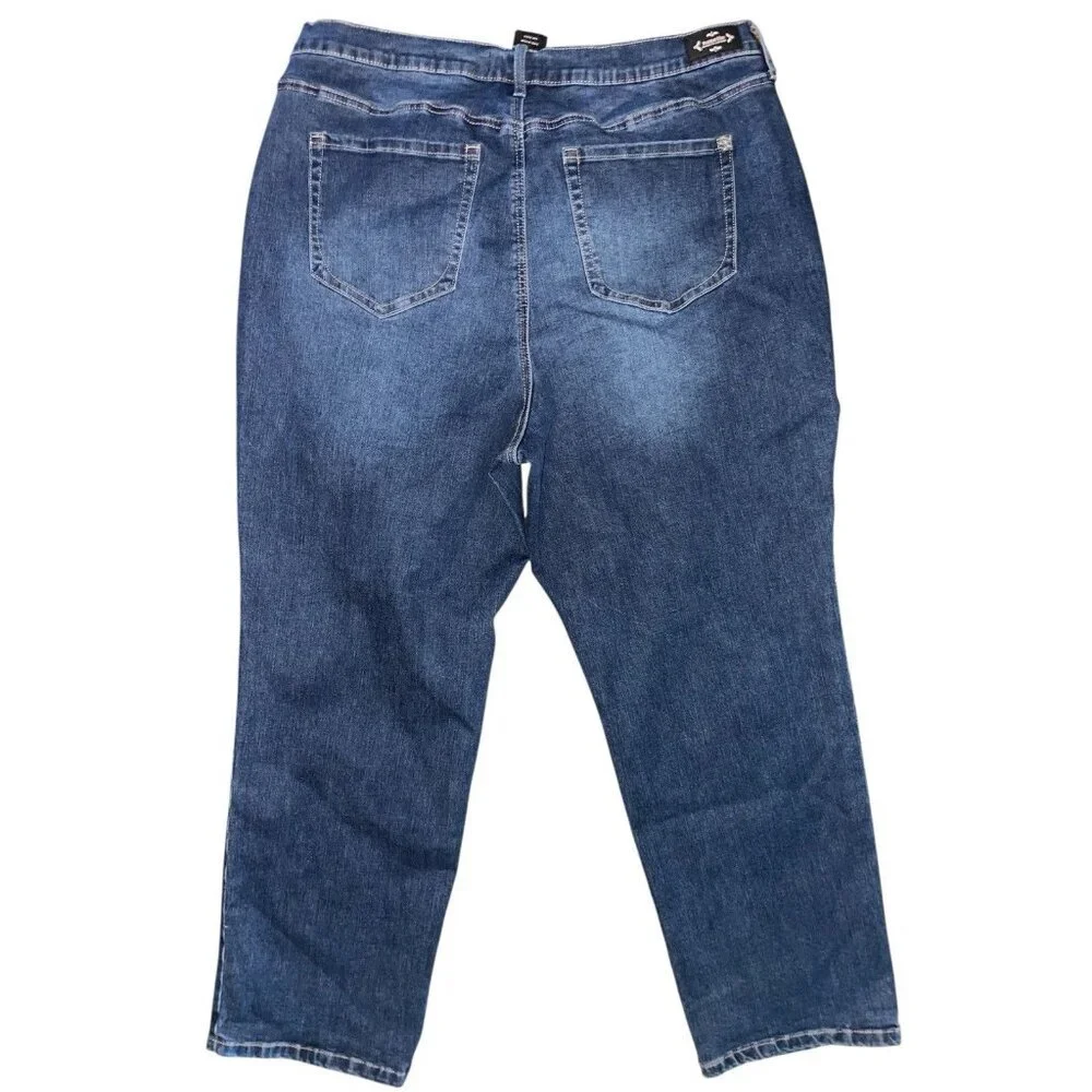 Nanette Lepore Belle High Rise Slim Straight Denim Jeans Women's Size 20 NWT - Picture 2 of 6
